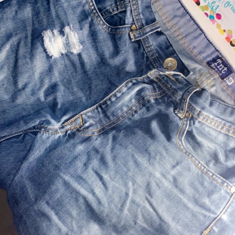 TNT blue jean Bermuda shorts